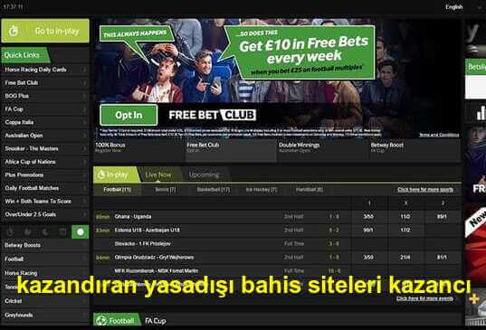 kazandıran yasadışı bahis siteleri kazancı